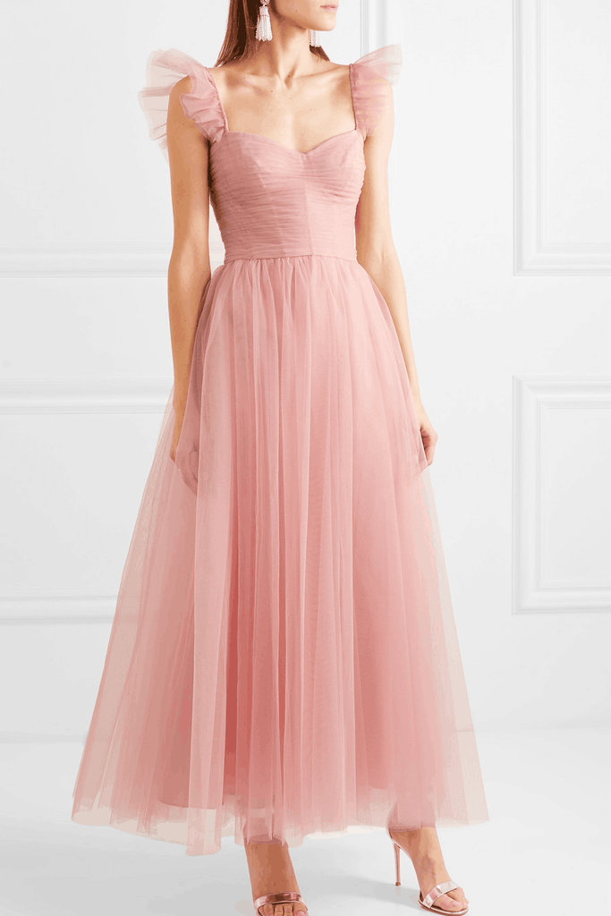 Blush Pink Prom Dress Ankle-Length ...